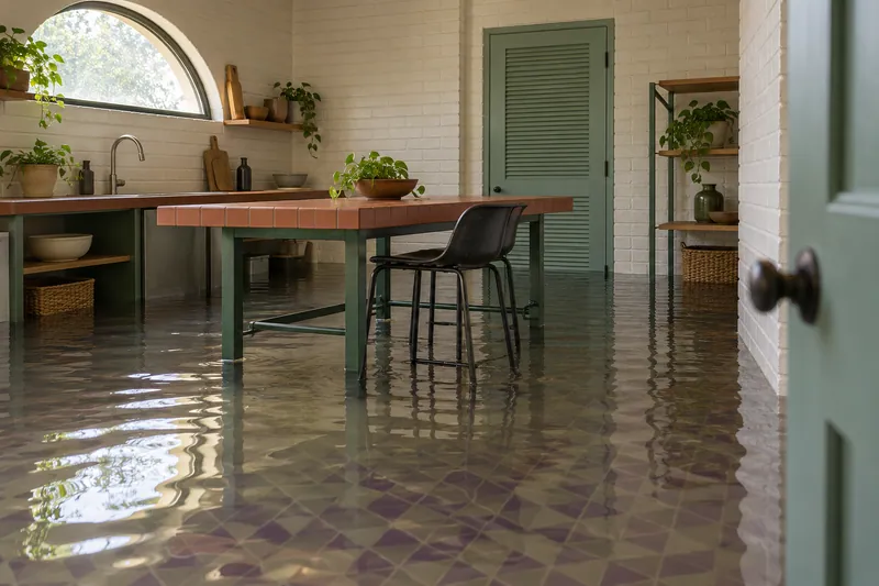 Water Extraction Near Bob Eden Park — standing water in a residential room