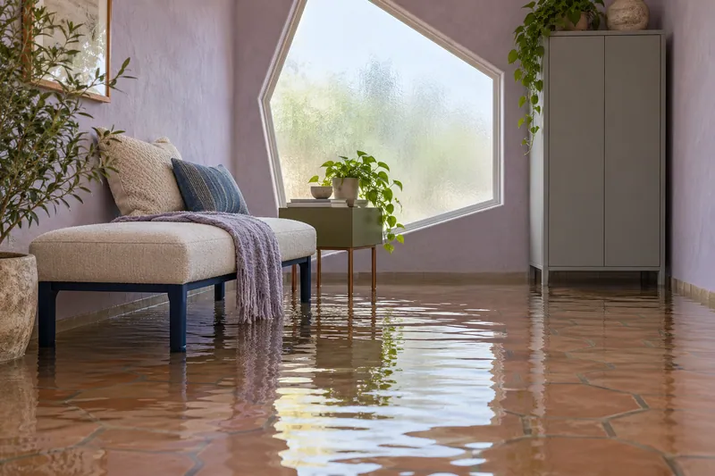 Water Extraction Near Midway Park — standing water in a residential room