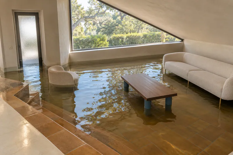 Water Extraction in Euless — standing water in a residential room